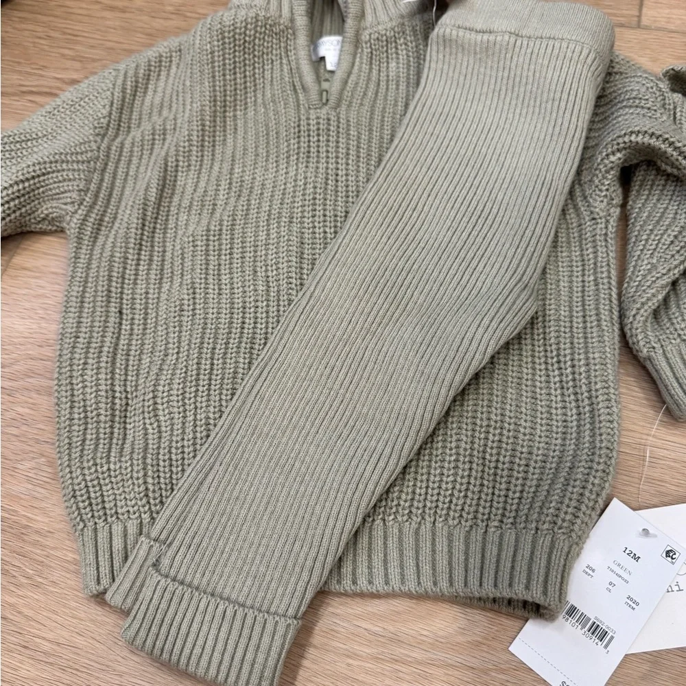 Toddler Cozy Olive Turtleneck Set 12M | NWT